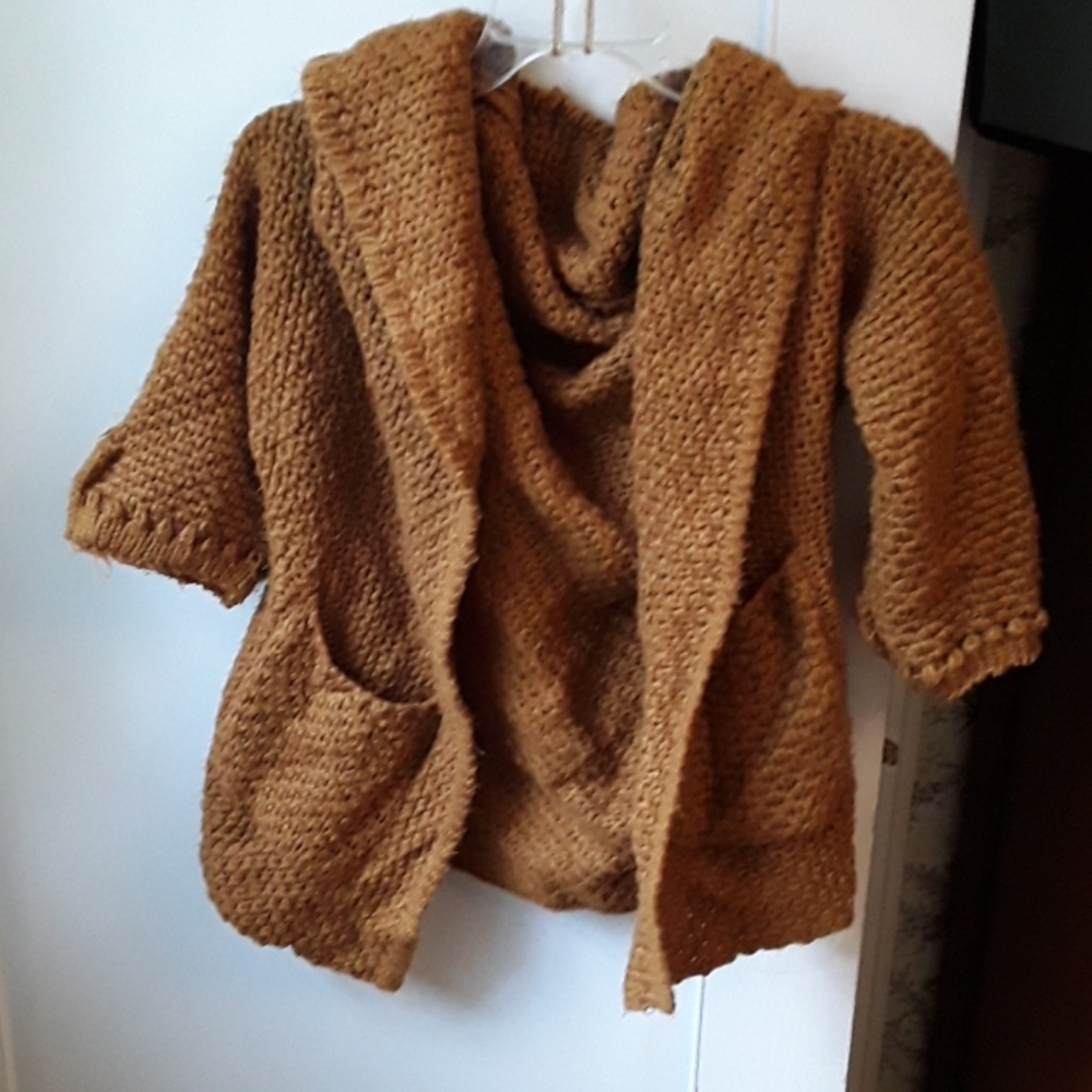 Chunky knit yellow sweater